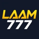 LAAM777 official game app logo with gold and white text on dark background